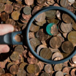 Old,Penny,Coin,With,Verdigris,Corrosion,Of,Metallic,Copper,In