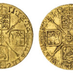 08Lot 241 – George I Guinea, 1720 – ‘Two Tails’ Mint error ‘brockage’ (£62,400)