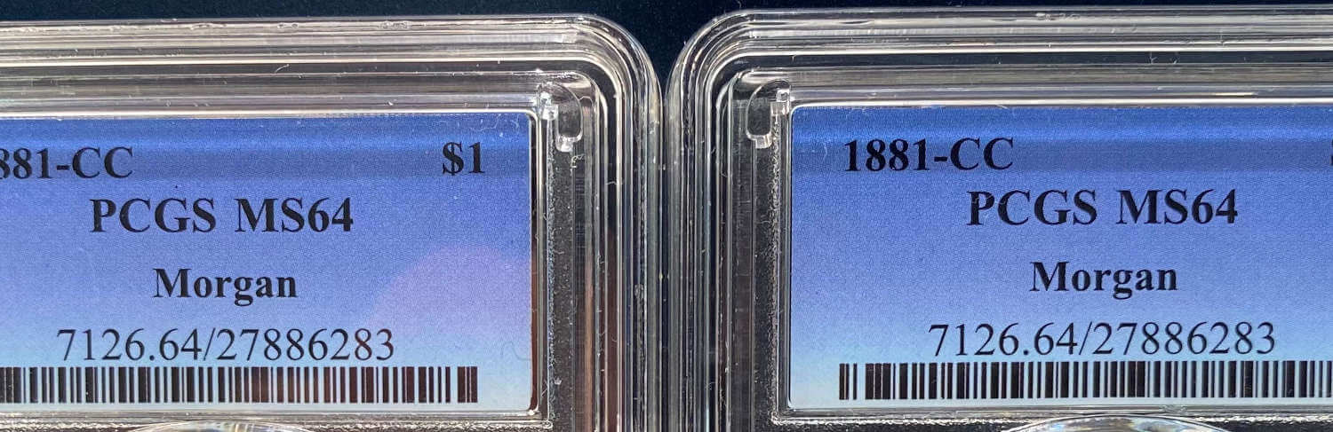 00-1881-CC $1 certs closeup